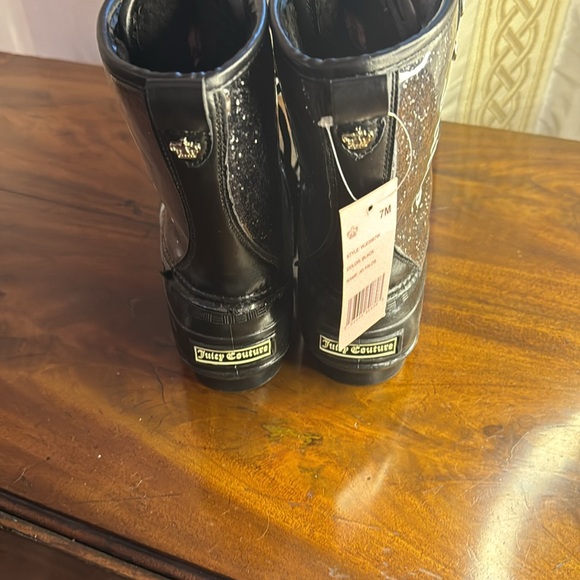 NEW Juicy Couture Rain Boots Black JC-TALOS SIZE 7 - Picture 5 of 5
